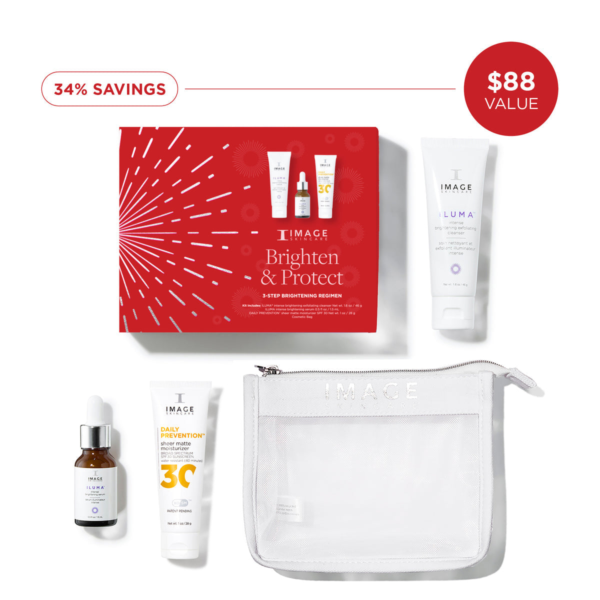 Image Skincare Brighten &amp; Protect Kit 3-step brightening regimen