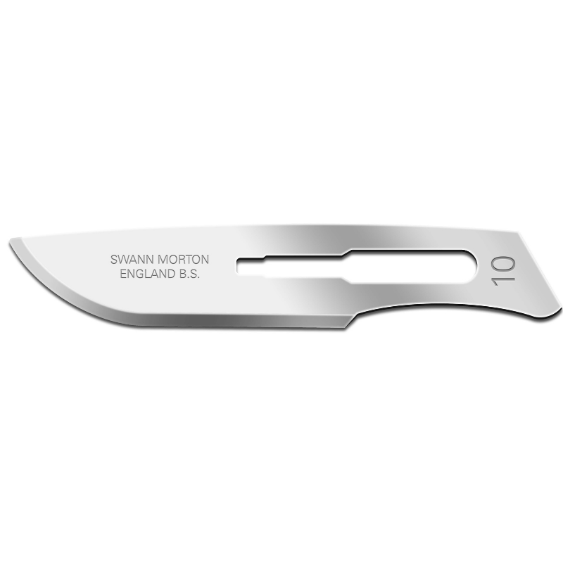 #10 Sterile Stainless Steel Surgical/Dermaplaning Blades - 25 ct